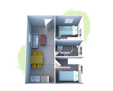 Flat Pack Houses Container Prefab Home with Full Bathrooms Flat Pack Houses Container Prefab Home with Full Bathrooms